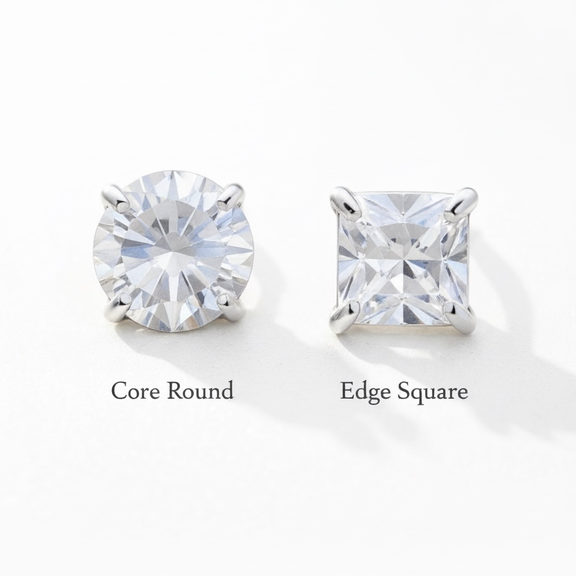 Zekro Magnetic Earrings  Silver Studs No Piercing, Strong Hold ,Pair (2 Pieces)