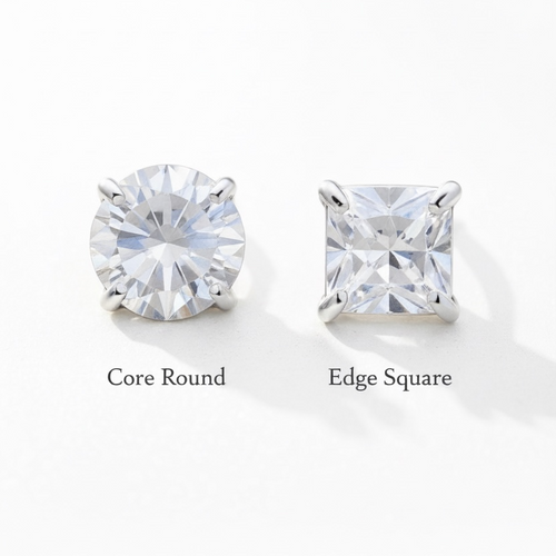 Zekro Magnetic Earrings  Silver Studs No Piercing, Strong Hold ,Pair (2 Pieces)
